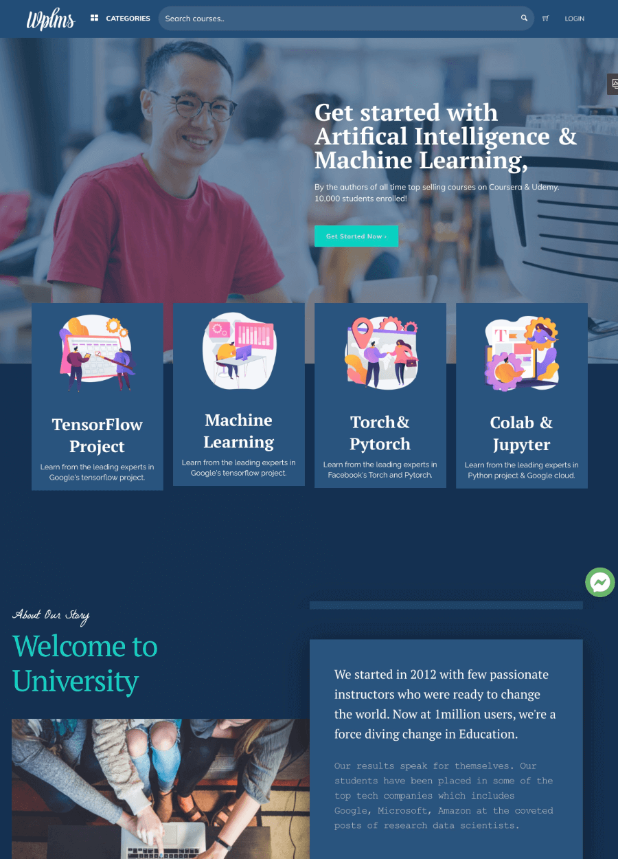 wordpress lms site